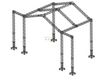 Outdoor Silver Event Truss with A Roof without Lift 8x6x6m