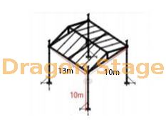 Silver Outdoor Booth Event Truss with Roof 13x10x10m