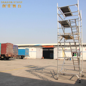 Portable Mobile Double scaffolding with step ladder