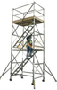 Aluminum Portable Mobile Scaffolding with Diagonal Stairs 16.37m