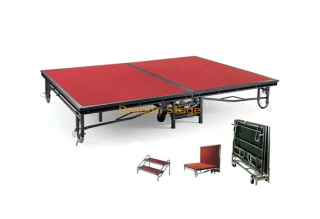 Iron Steel Folding Red Square Outdoor Aluminum Portable Stage