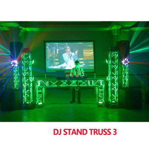 Top quality trade show aluminum LED rotating lighting circle display stand truss for bar DJ booth lighting set equipment