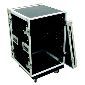 12u Anti-Shock Rack, with Wheels, Rack Mounting Case, 12u Space for Amplifiers or Processors
