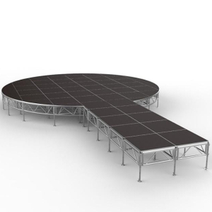 Diameter 8m Circular Event Stage with 4m Walkway with 2 Stairs