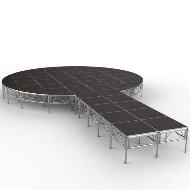 Diameter 8m Circular Event Stage with 4m Walkway with 2 Stairs