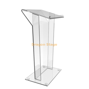 Plexiglass Lecture Platform Conference Room Lecture Platform European Pulpit Reception Platform Transparent Movable Welcome Platform