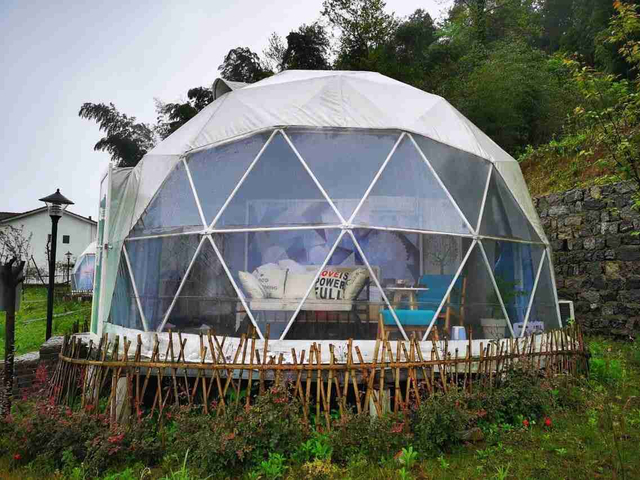 Luxury ABS Waterproof PVC Greenhouse Patio Life Garden Igloo Geodesic Dome Tent