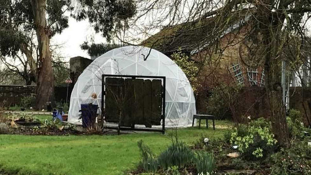 6M*3M PVC cover geodesic glamping transparent dome house Igloo tent outdoor