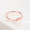 Wholesale Jewelry Engraved Name Dainty Rose Gold Stainless Steel Bar Ring