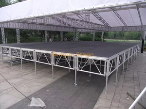 Factory Price Easy Install Outdoor Aluminum Truss Stage for Sale 9.76x9.76m Height 0.4-0.6m with 2 Stairs