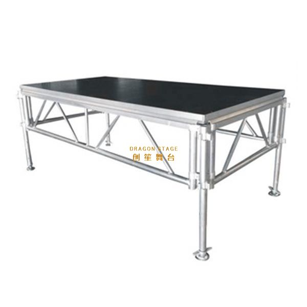 Square Adjustable Custom Outdoor Portable T Stage 5x2.5m Height 0.6-1m with 2 stairs
