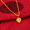 Dubai Gold 24K Elegant Style Jewelry Gold Plated Sweet Heart Pendant Necklace For Women