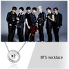 Kpop BTS JIMIN V SUGA JK Necklace Bagtag Boys Team Army Jewelry Gift BTS Logo double Circle Pendant Necklace