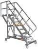 Aluminum Industrial Large Platform Tubular Ladder