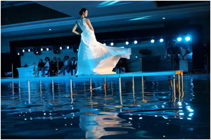 Swimming Pool Activity Performance Transparent Aluminum Acrylic Stage