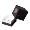 Custom black glass cup boxes exquisite Christmas craft gift paper packaging box with clear window