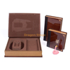 KSA Jeddah season High Grade Luxury Wooden Book Shape Gift Packaging Box Set