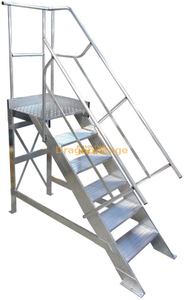 Aluminum Step Ladder, Aluminium Lean Tube Ladder Platform, Crossover Ladder