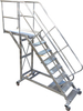 Aluminum Mobile Overhead Working Platform with Handrails And Stairs
