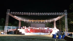 Aluminum Portable Event Truss System for Lighting Customizable Frame Event Lighting Stage Truss For Sale 40x20x20 Ft