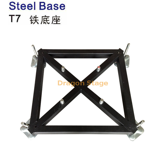 Steel Black Truss Base Plate for Aluminum Spigot Truss 