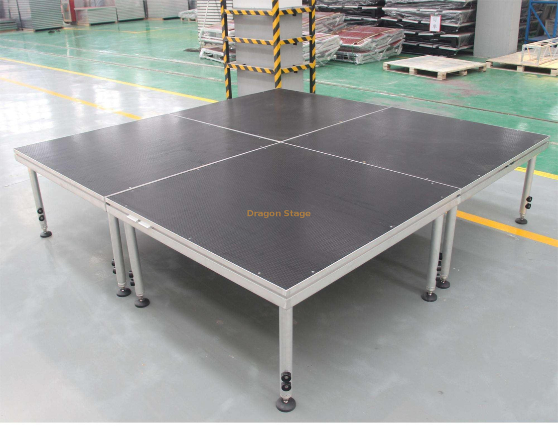 4x4ft 1.22x1.22m Quick Lock Adjustable Table Stage for Events 15sqm 4.88x3.66m