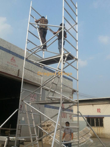 13.59m Aluminum Scaffolding with Hang Ladder Design