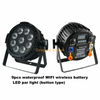 6pcs 9pcs 12pcs waterproof WIFI wireless battery powered LED par light for outdoor show event