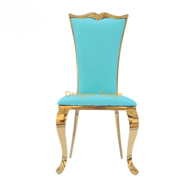 Blue Hotel Banquet Chairs, Stools, Restaurants, High Backrest Sponge Cushions, American Style Light Luxury Dining Chairs, Luxury Dining Tables Wholesale