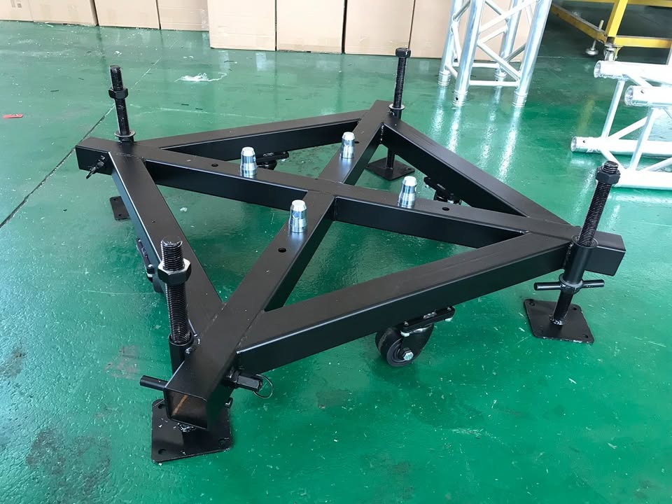 steel truss base with wheels