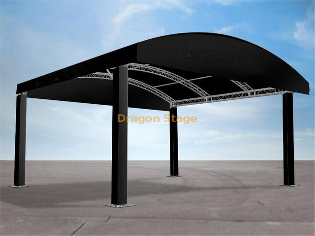 Event Stage Curved Roof Trusses 20x20x8ft