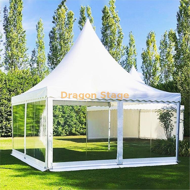 Customized 3x3m 4x4m 5x5m 6x6m Outdoor Event Pagoda Tent With Clear Sidewall