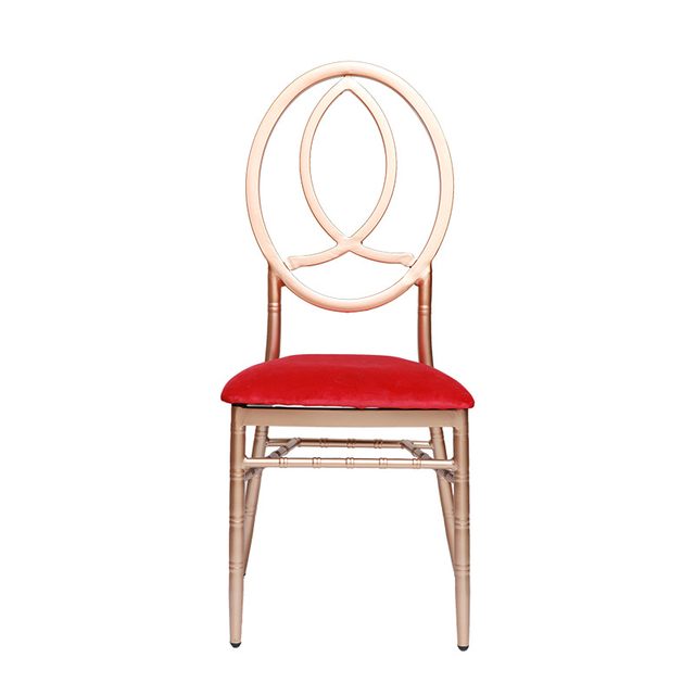 Hotel Wedding Bamboo Chair Aluminum Alloy Metal Hotel Dining Chair Round Back Chair Soft Bag Restaurant Dining Chair Outdoor Chair Wholesale