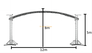 Aluminum Arch Gateway Truss 12x5m