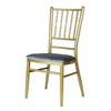 Manufacturer\'s direct delivery of European style golden metal soft pack bamboo chairs, banquet hotels, restaurants, outdoor wedding bamboo chairs