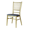 Manufacturer's direct delivery of European style golden metal soft pack bamboo chairs, banquet hotels, restaurants, outdoor wedding bamboo chairs