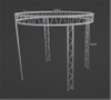 Custom Trade Show Circular Design with Ladder Truss Diameter 4m Height 3m