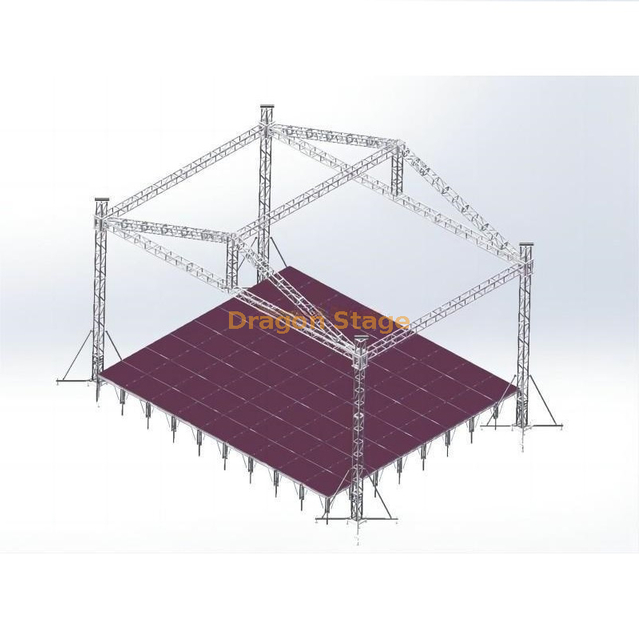 Outdoor Live Show Aluminum Roof Spigot Lighting Truss 8x5x5m