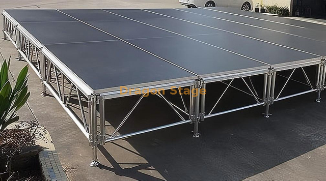 Assemble Portable Stage Movable Aluminum Stage for Outdoor Concert Event 2.44x1.22m