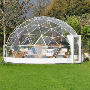 6m Luxury Camping Clear Dome Tent Canopy With Bathroom and Door For Resort