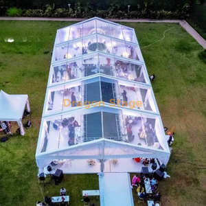 10x25m Transparent Wedding Party Tent 150 Seaters Capacity Anniversary Celebration Banquet Hall