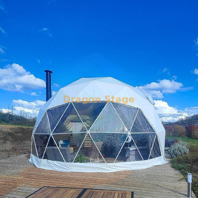 Waterproof Fire-retardant Camping Hotel Rental Ecolodge Event Dome Tent for 2-6 Person