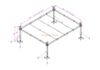 Aluminum Event Party Flat Roof Truss Frame 10x8x7m