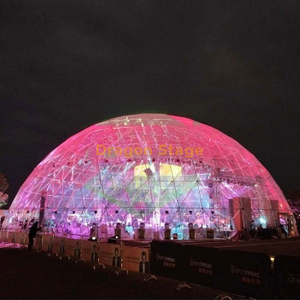 Steel Frame 25m 30m 35m 40m Clear Banquet Dome Tent for Commercial Event Liveshow Greenhouse Farm