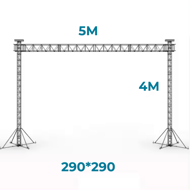 Aluminum Gentry Goal Post Truss Tower Pillar System for LED Display Screen in Event Concert Outdoor 5x4m