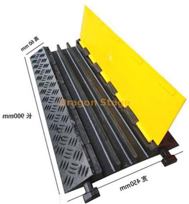 3-hole Rubber Cable Ramp for Stage Equipment (3)