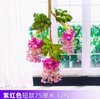 Simulated wisteria tofu pudding string violets false ceiling flower vine short purple (12 sticks)