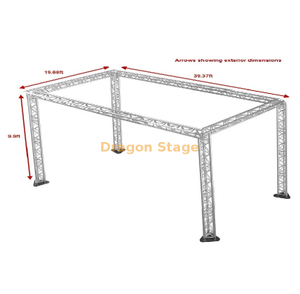 40x20x10ft Aluminum Triangle Truss System – Professional 12m Modular Stage Lighting Rig