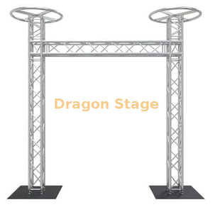 2.5m High 2m Wide DJ Booth Goalpost Truss System with Circular Top (Aluminum Spigot Truss)