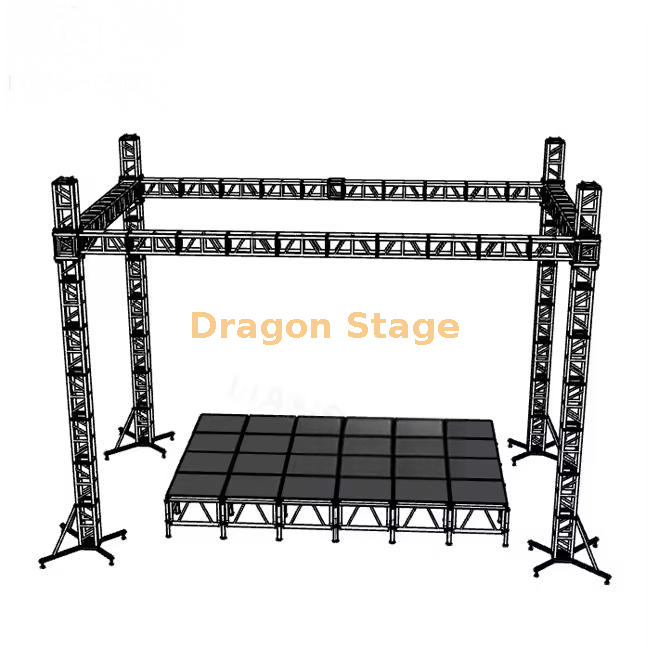10x7x8m Aluminum Alloy Concert Stage with Lifting Tower Truss